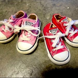 Converse size 5 toddler girls lot